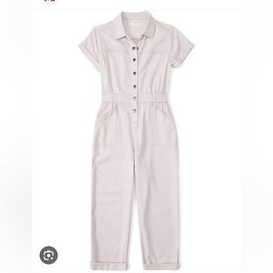 abercrombie kids utility flightsuit romper jumpsuit in tan